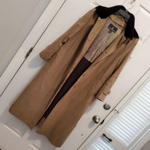 LONDON FOG classic full length button down trench coat sz 10